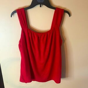Banana Republic Red linen blend tank.